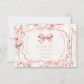 ボウフローラファンシーワンガール1st誕生日 サンキューカード (正面)