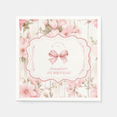 ボウフローラファンシーワンガール1st誕生日 スタンダードカクテルナプキン (正面)