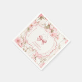 ボウフローラファンシーワンガール1st誕生日 スタンダードカクテルナプキン (角)