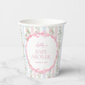 ボウフローラヴィンテージベビシャワーベビシャワーシャワー 紙コップ (正面)
