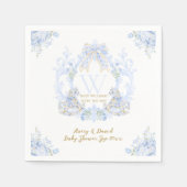 ボウフローラ水彩少年エレガント赤ちゃんシャワー スタンダードカクテルナプキン (正面)