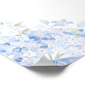 ボウフローラ水彩少年エレガント赤ちゃんシャワー ポスター (角)