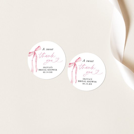 ボウブライダルシャワーお気に入りステッカー、デザートシール ラウンドシール