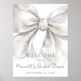 ボウブライダルシャワーウェルカムサイン ポスター
