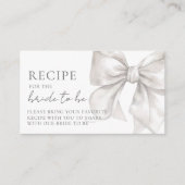 ボウブライダルシャワー共有Aレシピ エンクロージャーカード (正面)
