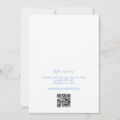 ボウブルーフローラクレストベビーシャワー 招待状 (裏面)