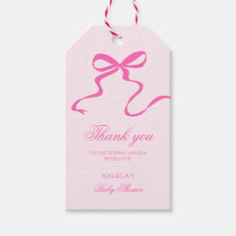 ボウブルーベビーシャワーメッセージカード ギフトタグ