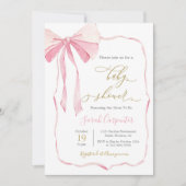 ボウベビーシャワーガール 招待状 (正面)