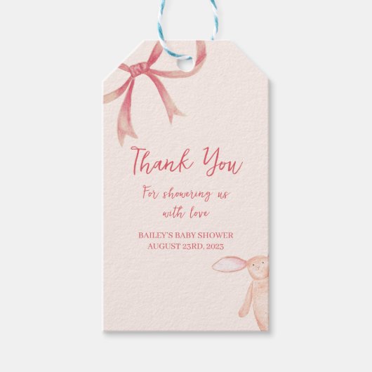 ボウベビーシャワー特典/ギフトラベル ギフトタグ (正面)