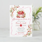 ボウベリー恋のストロベリー ブライダルシャワー フラワーズ 招待状 (スタンド正面)