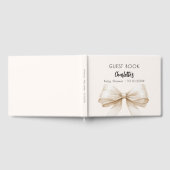 ボウベージクリームベビー男女兼用シャワー ゲストブック (全面)