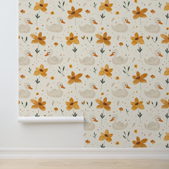 ボウホと一緒に楽しめる可愛い農場の赤ちゃん花模様#6 壁紙 (アプリケーション)