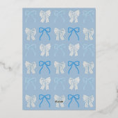 ボウホホーブルークリスマス 箔シーズンカード (裏面)