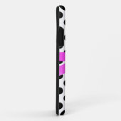 ボウホンケース付きピンクブラック水玉模様 Case-Mate iPhoneケース (裏面/右)