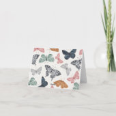 ボウホーバタフライの感謝カード 誕生日または赤ちゃん サンキューカード (裏面)