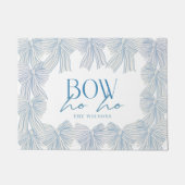 ボウホーホブルーボウズクリスマスホリデー ドアマット (正面)