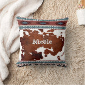 ボウホ素朴ウエスタンコウィド名 クッション (ブランケット)