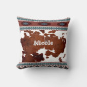 ボウホ素朴ウエスタンコウィド名 クッション (正面)