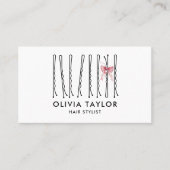 ボウボビーピン美容師ヘアサロン美容師 名刺 (正面)