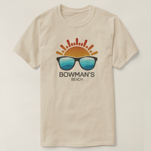 ボウマンのビーチ フロリダ サングラス Tシャツ (デザイン正面)