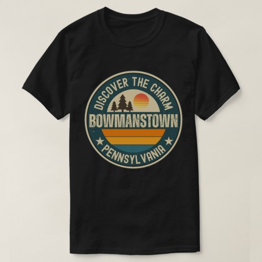 ボウマンズタウン, ペンシルベニア州 Tシャツ (デザイン正面)