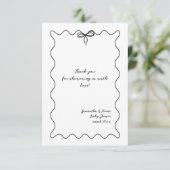 ボウミニマモダンリストニュートラルベビーシャワー サンキューカード (スタンド正面)