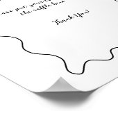 ボウミニマモダンリストニュートラルベビーシャワー ポスター (角)