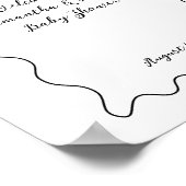 ボウミニマモダンリストニュートラルベビーシャワー ポスター (角)