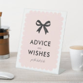 ボウミニマルピンクアドバイスとウィッシュ 台座サイン (インサイチュ)