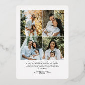 ボウモダンハッピーホリデーズクリスマスフォト 箔シーズンカード (裏面)