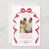 ボウモダンフォトメリークリスマスアーチ シーズンカード (裏面)