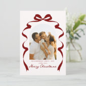 ボウモダンフォトメリークリスマスアーチ シーズンカード (スタンド正面)