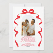 ボウモダンフォトメリークリスマスアーチ シーズンカード (裏面)