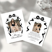 ボウモダンフォトメリークリスマスアーチ シーズンカード