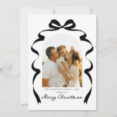 ボウモダンフォトメリークリスマスアーチ シーズンカード (正面)