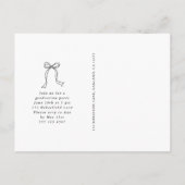 ボウモダンワンフォト卒業パーティー招待状 案内ポストカード (裏面)