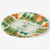 ボウラッキーリトルシャームロックベビーシャワー ペーパープレート (アングル)