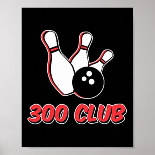 ボウラー300クラブ ロゴTシャツ ポスター (正面)