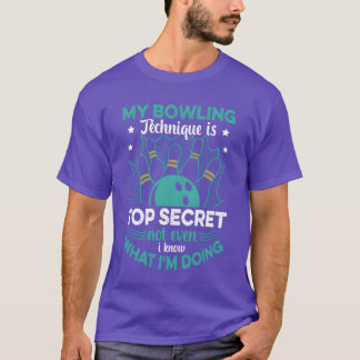 ボウラー マイボウリングテクニック イソップ 秘密 冗談 ボウリング Tシャツ
