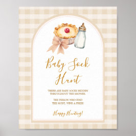 ボウリトルかわいこちゃんパイパステルギンガムベビーソック狩り ポスター