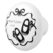 ボウリボン子供部屋ベビーガール セラミックノブ (右)