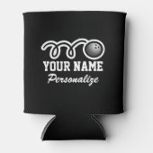 ボウリングおもしろいボール漫画名前をカスタムするギフト 缶クーラー (正面)