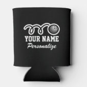 ボウリングおもしろいボール漫画名前をカスタムするギフト 缶クーラー (裏面)