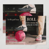 ボウリングしよう 招待状 (正面/裏面)