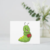 ボウリングでボウリングボールを持つケータピラー ポストカード (スタンド正面)