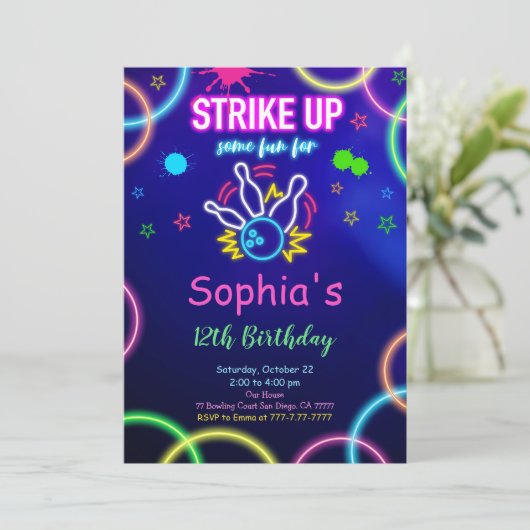 ボウリングに誘ってみよう 招待状 (スタンド正面)