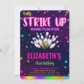 ボウリングのお誘い 招待状 (正面)