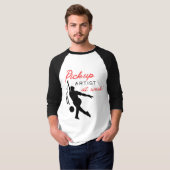 ボウリングのピックアップアーティストが仕事中 楽しい Tシャツ (正面フル)
