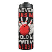 ボウリングのボールを持った老人 タンブラー (正面)