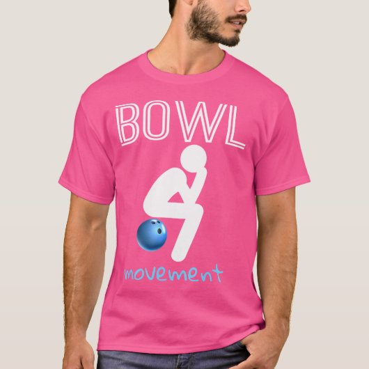 ボウリングの動き 面白いボウリング Tシャツ (正面)